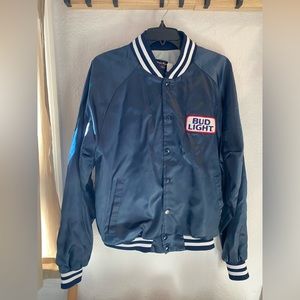 Vintage bud light bomber jacket